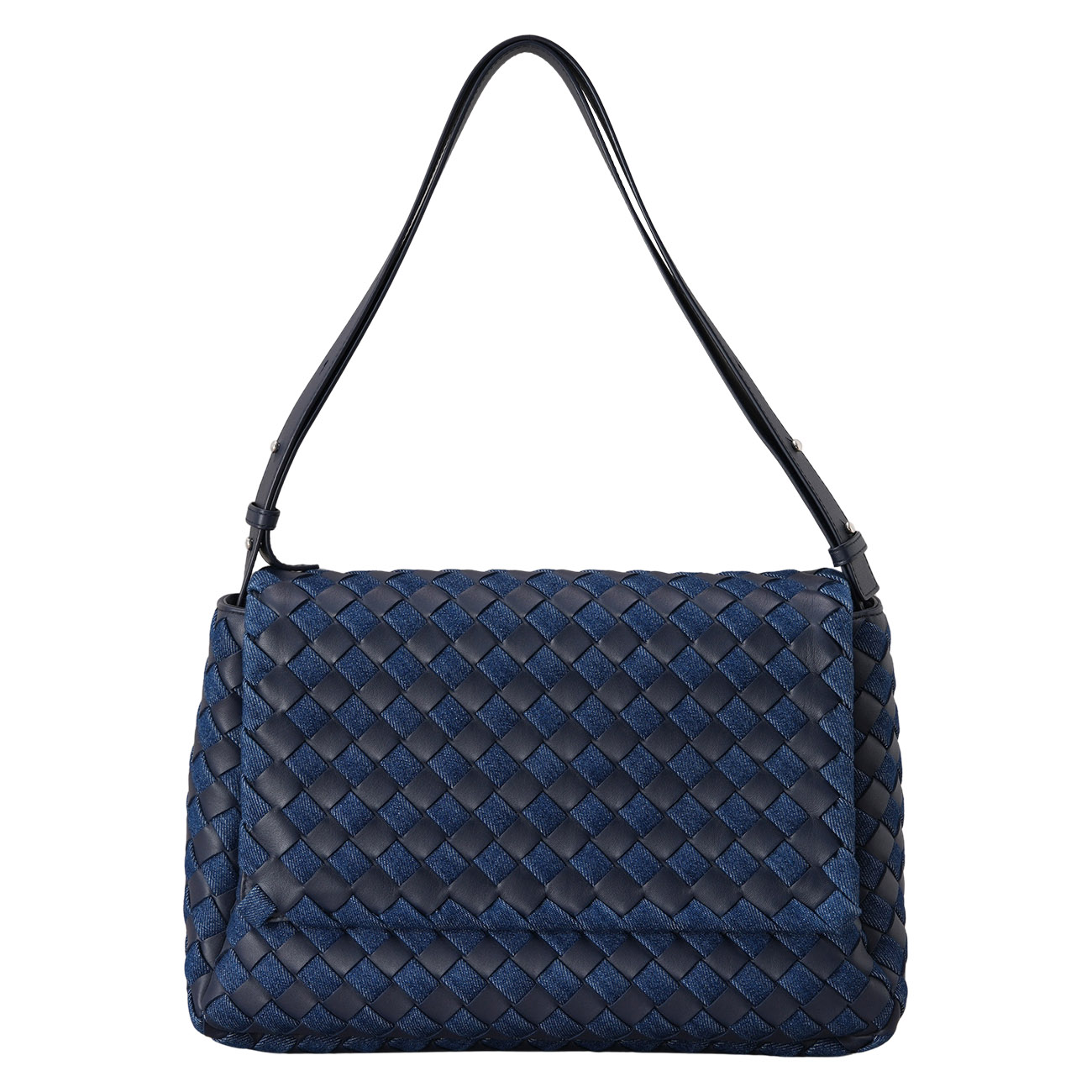 BOTTEGA VENETA(USED)보테가베네타 데님 인트레치아토 메신저 백